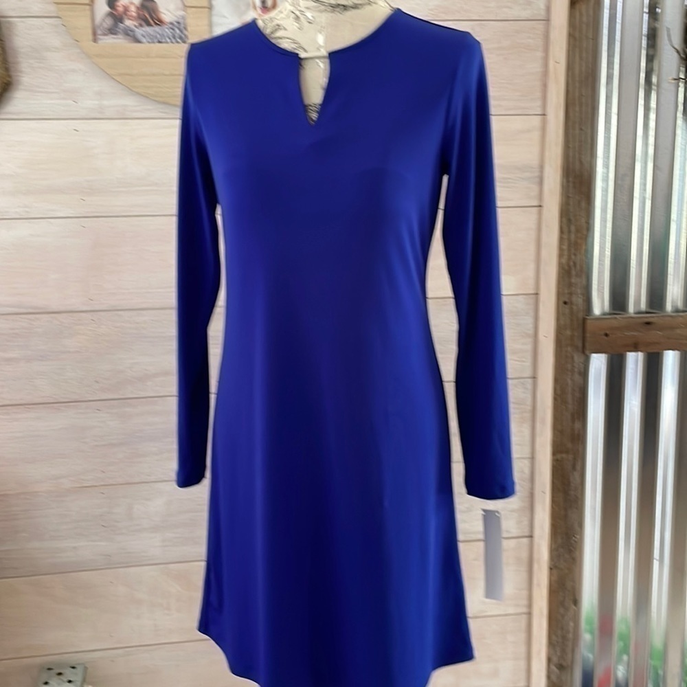 🆕 Michael Kors Blue Long Sleeve Dress S